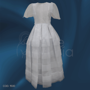 VESTIDO CHIFON MANGA TUL T10