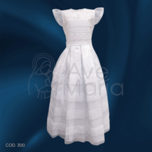 VESTIDO CON FLORES MANGA CONCHITA T10