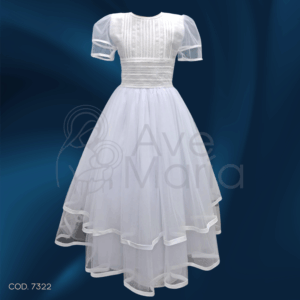 VESTIDO TUL FRANJAS HRZ TALLA 8 BL