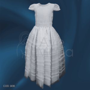 VESTIDO ENCAJE CHIFON MINITULIPAN T8 BL