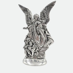 ESTATUA DE PEWTER DEL ANGEL DE LA GUARDA