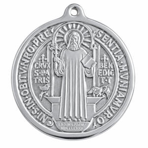 MEDALLA DE SAN BENITO DE PEWTER 5P