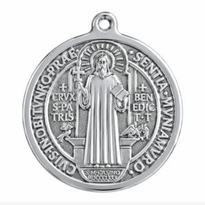 MEDALLA DE SAN BENITO DE PEWTER 4P