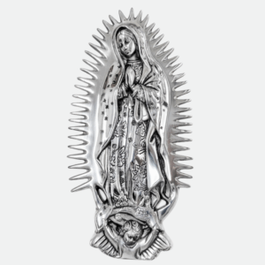 PLACA DE PEWTER DE GUADALUPE DE RAYOS