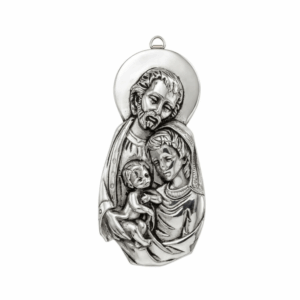 PLACA DE PEWTER SAGRADA FAMILIA